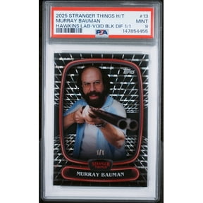 Graded 2025 Topps Stranger Things High Tek Murray Bauman #13 Hawkins Lab Void BLK Dif PSA 9