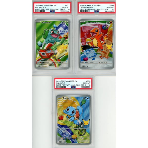 Graded 2026 Pokemon Mew EN-Me Black Star Promo First Partner Illus Coll Ser 1 PSA 10 #038 Trading Card