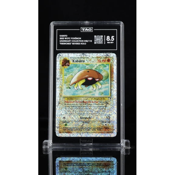Graded 8.5 TAG Pokemon Kabuto #48/110 Legendary Collection Reverse Holo English Trading Card