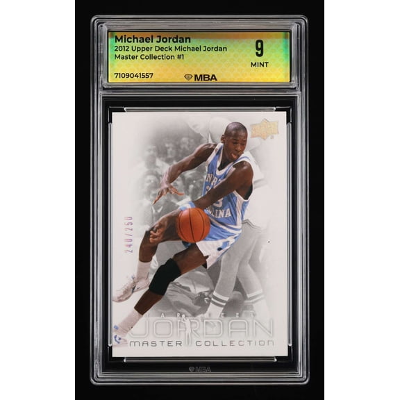 Graded 9 2012 Upper Deck Michael Jordan Master Collection Michael Jordan #1 MBA Basketball Card