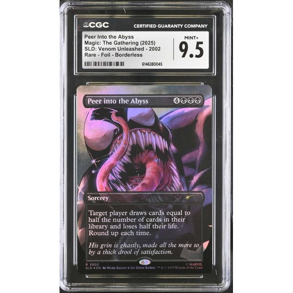 Graded 9.5 CGC 2025 Magic: The Gathering SLD Venom Unleashed Peer Into the Abyss Foil #2002 Trading Card