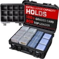 thumbnail image 1 of Graded Card Case Storage Box – Extra Large Trading Card Storage Box with 8 Adjustable Dividers – Baseball & Sports Card Storage Case – Fits PSA, BGS, SGC, Toploaders & Magnetic Holders, 1 of 5