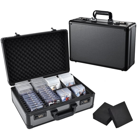 Graded Card Case Storage Box X-Large Trading Card Organizer Box with Individual Slots