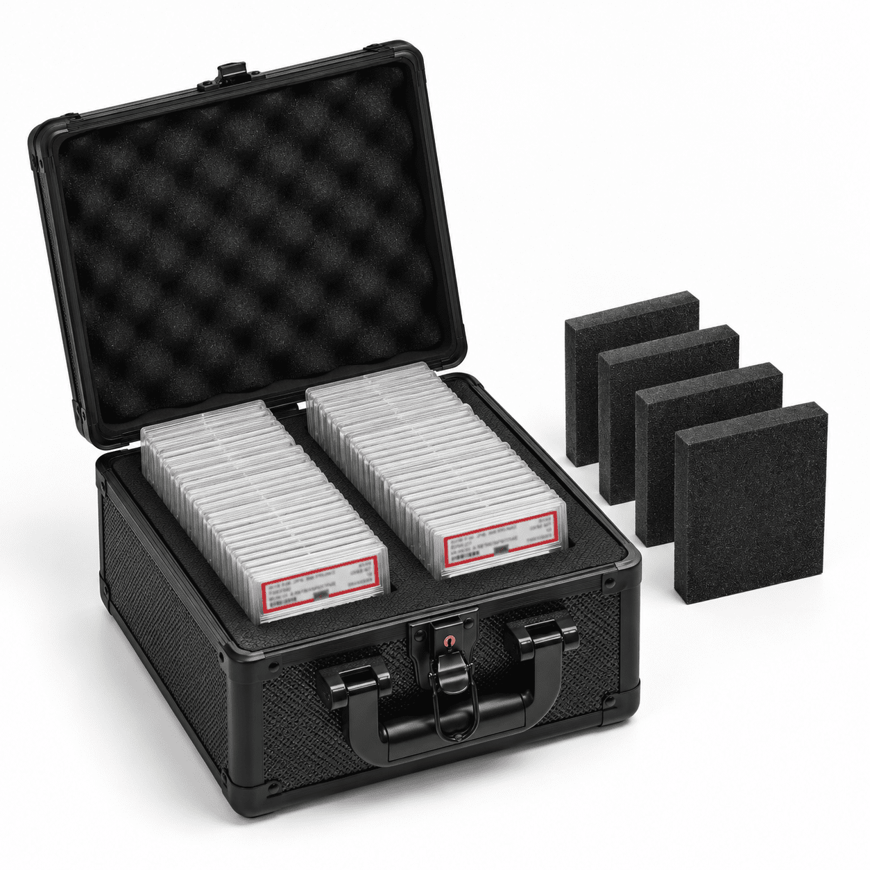 Graded Card Case, Sturdy Storage Box with Foam Stoppers, Holds 60 ...