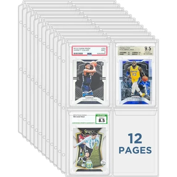 Graded Card Sleeves, PSA Graded Card Slab Binder Pages for Storage & Display,...