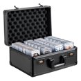 thumbnail image 1 of Graded Card Storage Box, 108 Card Capacity, Lockable Case for PSA BGS SGC Cards, Top Loaders, Foam Dividers, Sports Card Collector Case, 1 of 7