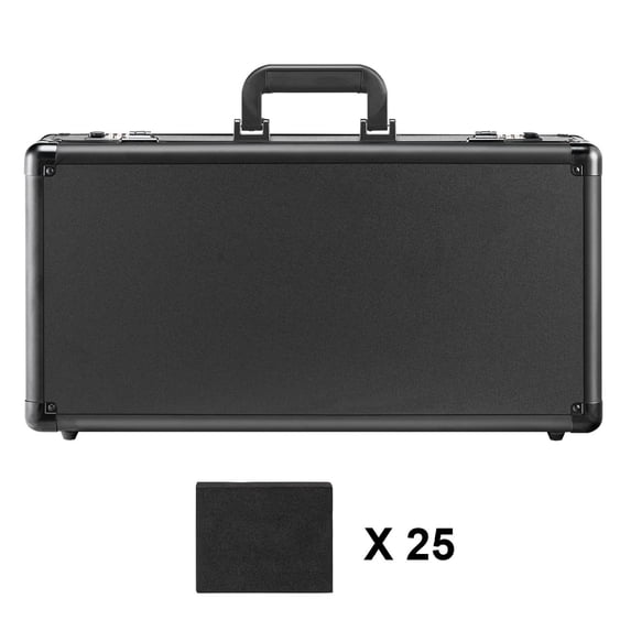 Graded Card Storage Box, 162 PSA Cards Holder, Sports Card Case with Lock & Foam Dividers, Fits BGS, SGC, Toploaders, Card Carrying Case