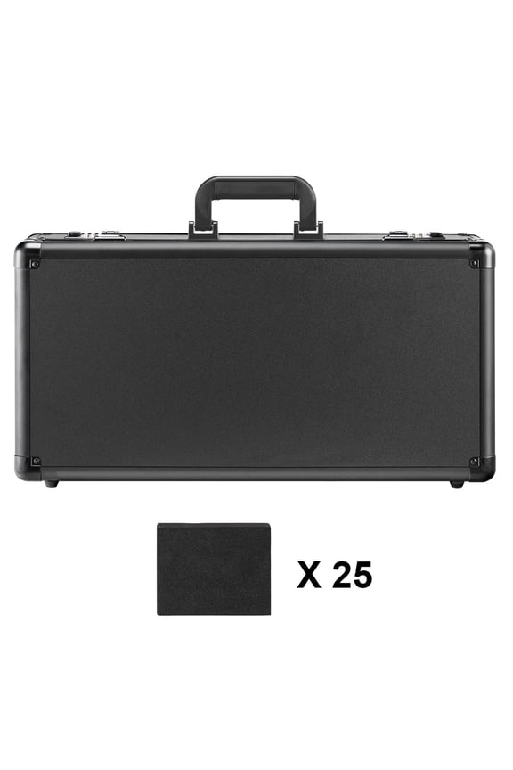 Graded Card Storage Box, 162 PSA Cards Holder, Sports Card Case with Lock & Foam Dividers, Fits BGS, SGC, Toploaders, Card Carrying Case