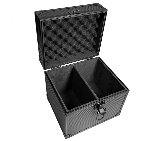 Graded Card Storage Box Fits 44 PSA/BGS/SGC Slabs, Double-Slot Card Holder Case with Aluminum Frame & Foam Padding, Portable Toploader Collector Box for MTG, Sports, Trading Cards