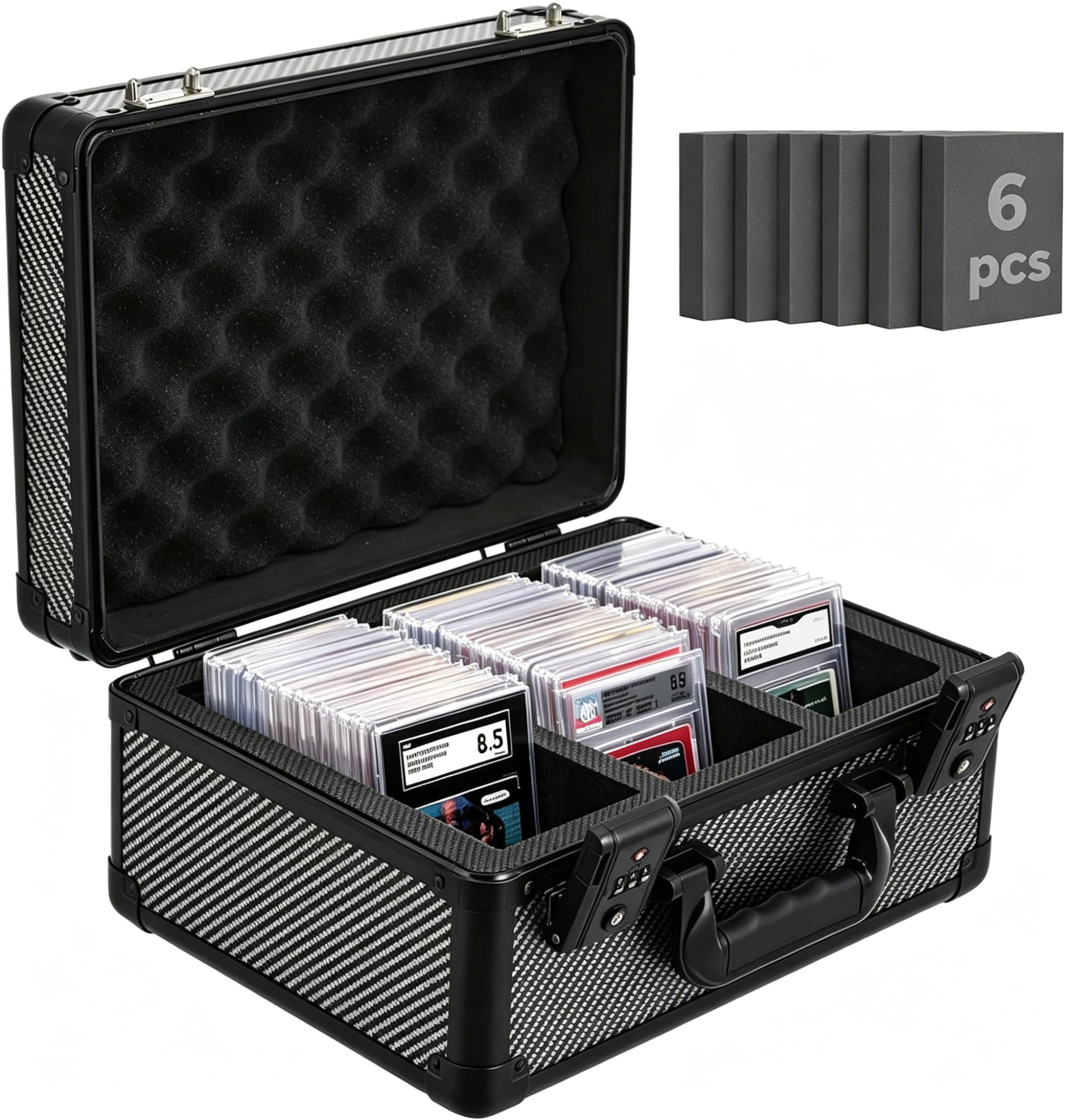 Graded Card Storage Box, Holds 140+ Slabs Graded Cards, TSA Approved ...