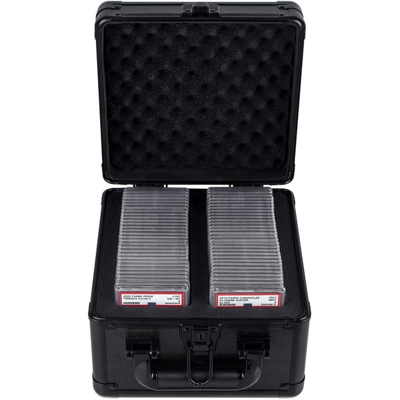 Graded Card Storage Box, Holds 60+ PSA Slab Card Case for Graded Cards Sports Cards, Baseball Trading Card Case Holder Fits PSA, CSG, BGS and Top Loaders