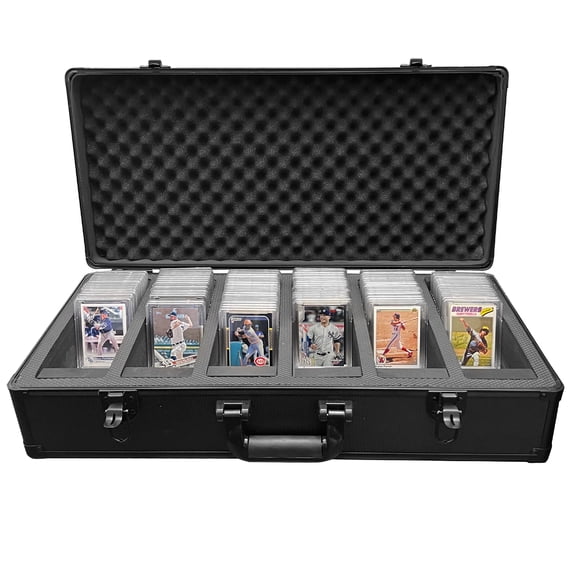 Graded Card Storage Box Premium Trading Sports Card BGS PSA SGC GMA Display Case Foam Dividers Baseball, Football, Pokemon 6 Slots 240+ Cards