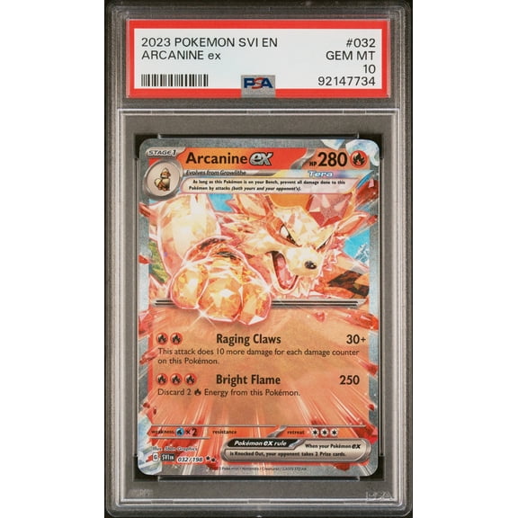 Graded PSA 10 2023 Pokemon Scarlet & Violet Arcanine ex SVI EN #032 Card 92147734