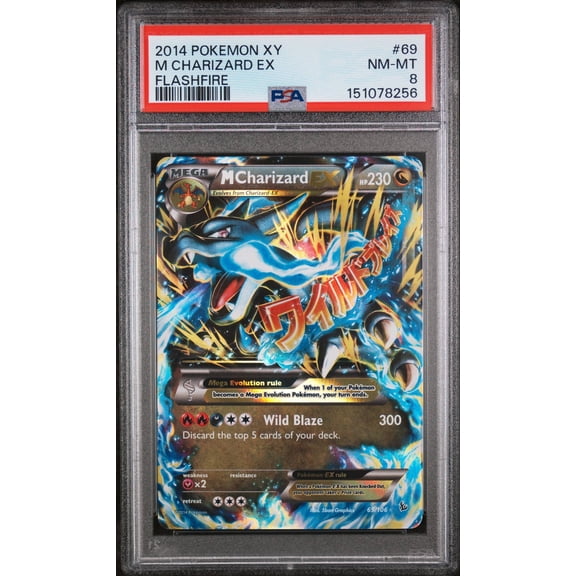 Graded PSA 8 2014 Pokemon XY Flashfire M Charizard EX #69 Card 151078256
