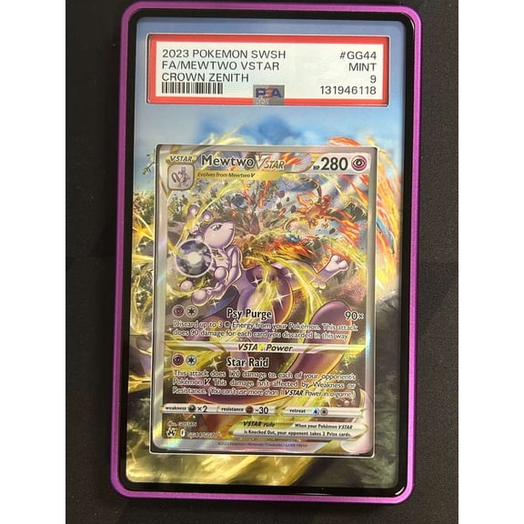 Graded PSA 9 2023 Pokemon Crown Zenith Mewtwo VSTAR FA GG44