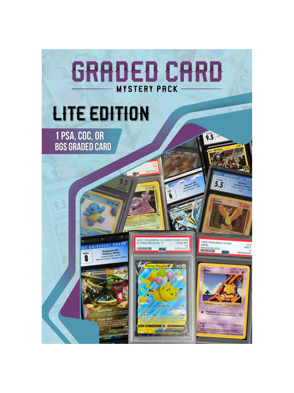 Graded Pokemon Card Mystery Booster Pack - Lite Edition by Collectors Summit (PSA, CGC, or BGS)