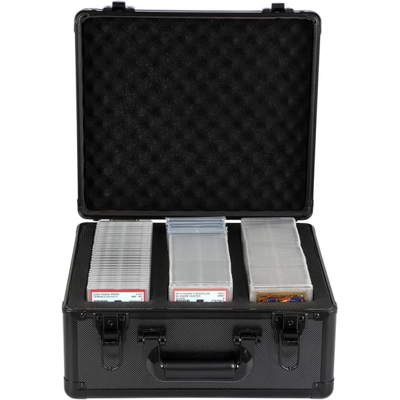 Graded Sports Card Storage Box, Graded Card Slab Carrying Case Fits PSA BGS FGS & SGC, Sports & Trading Collector Storage Box fits Pokemon MTG Baseball (XL)