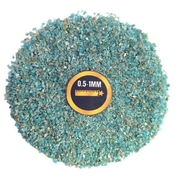 Gradelygems Blue Apatite Crushed Sand Powder 0.5-1mm | 2 Ounce Pack | Ideal for Crafting, Healing, and Jewelry