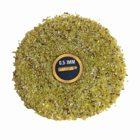 Gradelygems Green Apatite Crushed Sand Powder 0.5-1mm | 2 Ounce Pack | Ideal for Crafting, Healing, and Jewelry