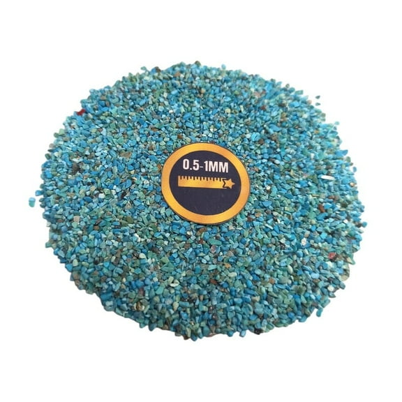 Gradelygems Natural Turquoise Crushed Sand Powder 0.5-1mm | 2 Ounce Pack | Perfect for Crafting, Jewelry, and Healing