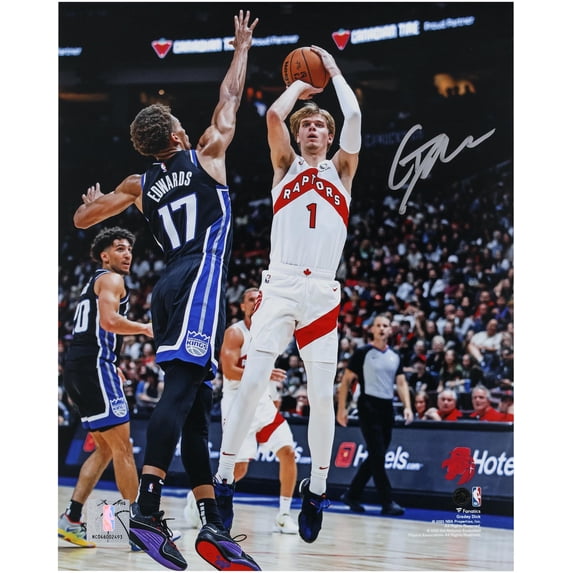 Gradey Dick Toronto Raptors Autographed 8" x 10" Jump Shot vs. Kings Photograph - Fanatics Authentic Certified