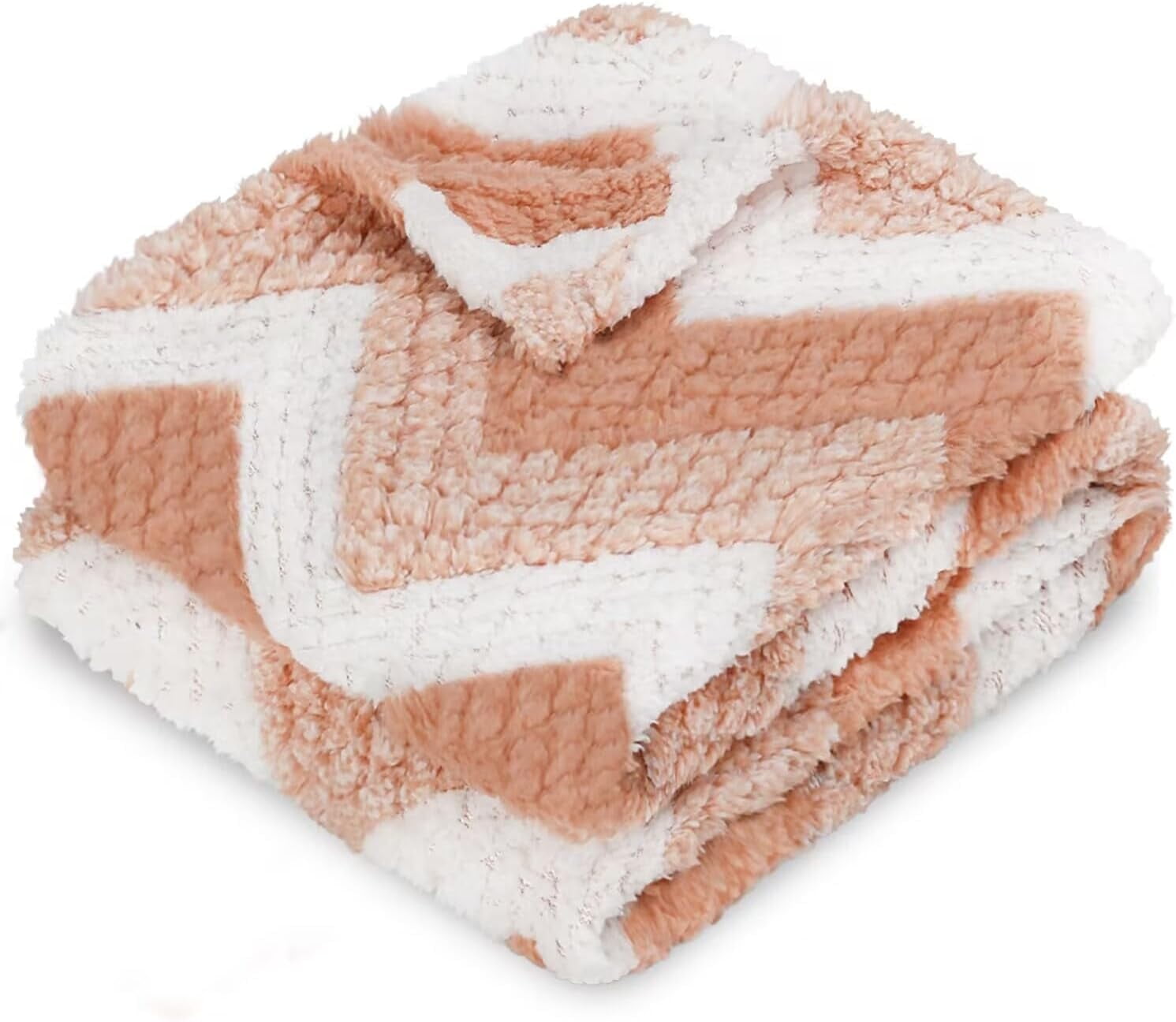 Gradient 3D Fleece Fluffy Fuzzy Baby Blanket, Fluffy Warm and