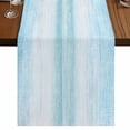 thumbnail image 1 of Gradient Aqua Blue Table Runner 70 Inches Long,Modern Rustic Minimalist Pastel Solid Cotton Linen Table Runners Dresser Scarves,Decorative Tabletop Scarf Furniture Cover for Home Dinner Party 13"x70", 1 of 8