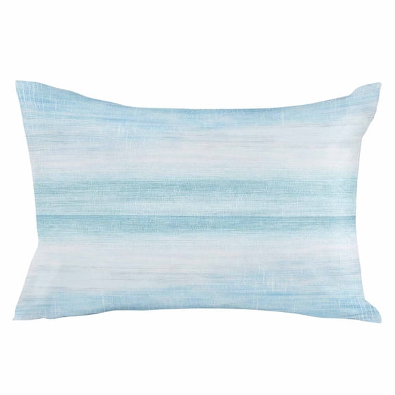 Gradient Aqua Blue Throw Pillow Cover 20 x 30 Inch Decorative Pillow Cover Modern Rustic Minimalist Pastel Solid Lumbar Pillowcase Seasonal Rectangle Cushion Case for Couch Sofa Bed Living Room