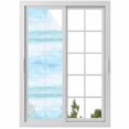 thumbnail image 1 of Gradient Aqua Blue Window Privacy Film, Modern Rustic Minimalist Pastel Solid Static Cling UV Sun Blocking Heat Control Window Tint, Non-Adhesive One Way Windows Privacy Cover 17.7''x78.7'', 1 of 7