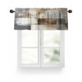 thumbnail image 1 of Gradient Art Valances for Windows Grey Beige Blue Abstract Vintage Painting Retro Valance Rod Pocket Short Window Treatments Curtains for Kitchen Bathroom Living Room Bedroom, 60 x 18 Inch, 1 of 7