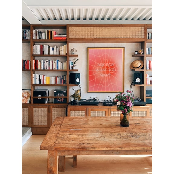 Gradient Aura Retro Seventies Decor Poster Unframed Paper Print