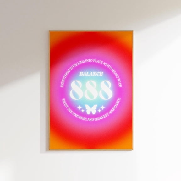Gradient Aura Wall Art Print Cute Room Decor Aesthetic Poster Spiritual Decor, Angel Aura Poser Above Bed Art Dorm Decor For College Girls Wall Art, Modern Wall Decor, 8x12 UNFRAMED
