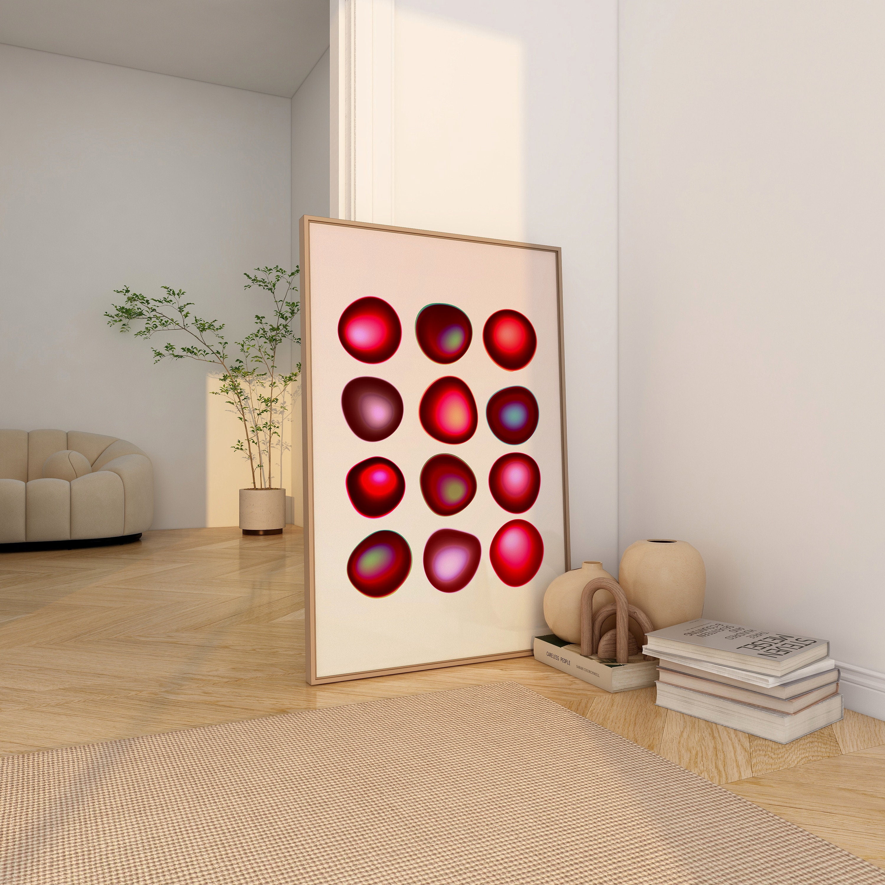 Gradient Bedroom Dorm Space Age Aura Nursery Poster , Poster Print Only ...