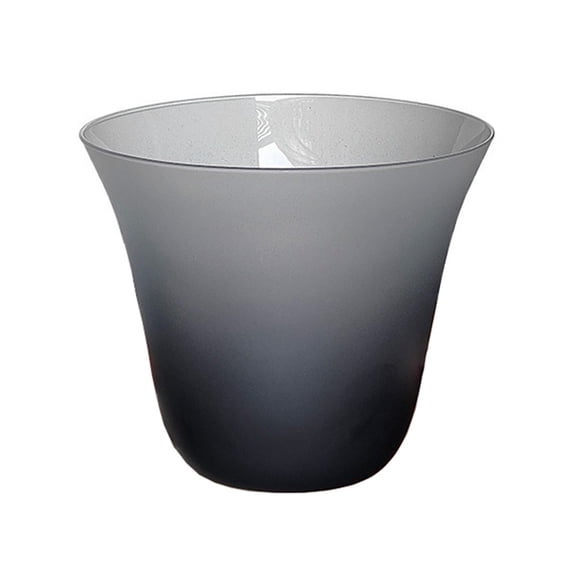 Gradient Black Glass Cup, Trumpet Shape Frosted Drinking Glass