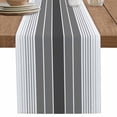 thumbnail image 1 of Gradient Black Grey Stripe Table Runner-70 Inch Long Modern Abstract Geometric Table Runners Linen Burlap Tablerunner for Kitchen Dining Room Holiday Party, 1 of 9