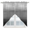 thumbnail image 1 of Gradient Black Swag Valances for Windows 2 Pack Abstract Black Grey White Gradient Water Ripples Swag Kitchen Curtains 63 Inches Long Rod Pocket Short Window Treatment for Kitchen Bathroom 36"x63", 1 of 9