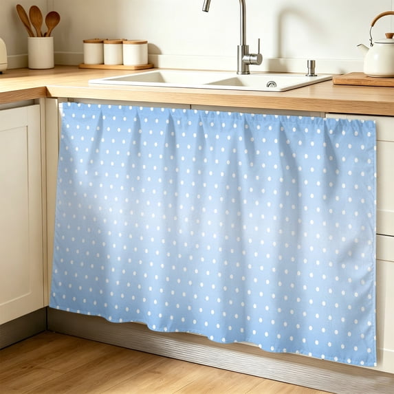 Gradient Blue Cabinet Curtain 28