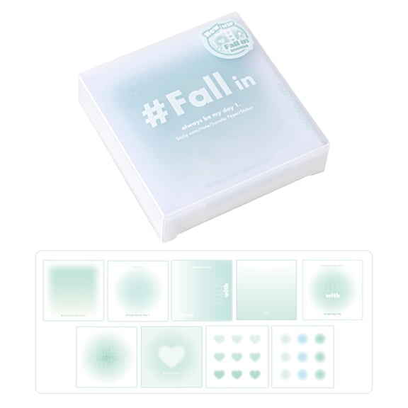Gradient Blue Color Sticky Notes,Strong Adhesive,Removable Multifunctional Memo Pad,2.76"×2.76",1PC,Light Blue