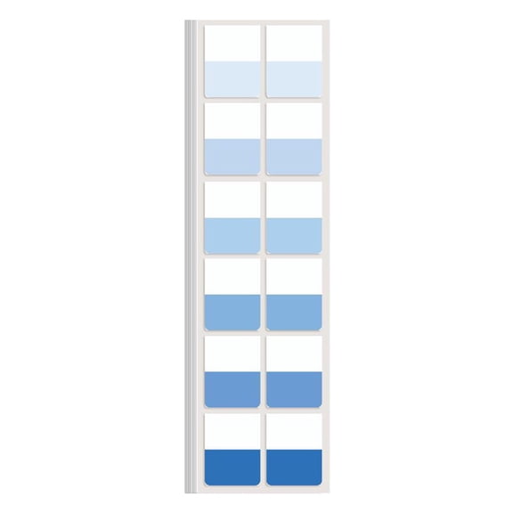 Gradient Blue Index Tabs,120Pcs Self-Adhesive Page Marker Sticky Tabs, Repositionable File Index Labels, Transparent Gradient Tabs for Notebook, Color-Coding Page Flags for Document Organization