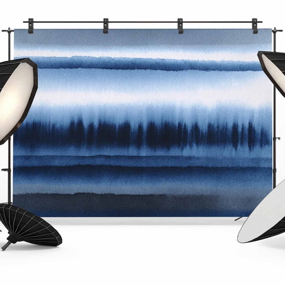 Gradient Blue Photography Backdrop 7x5FT, Watercolor Abstract Gradient Blue Water Ripples Photo Backdrops, Background for Photography Studio Photo Studio Background, Back Drop for Photoshoot