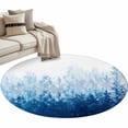 thumbnail image 1 of Gradient Blue Round Area&nbsp;Rug 3.3ft Modern Abstract Art Watercolor Blue Forest Non-Slip&nbsp;Washable Circle Rugs Soft Felt Indoor Floor Mat for Bedroom Kitchen Living Room Bathroom, 1 of 9