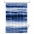thumbnail image 1 of Gradient Blue Shower Curtain, Watercolor Abstract Gradient Dark Blue Water Ripples Waterproof Shower Curtain Set with 12 Hooks Lightweight Bath Curtains Fabric Bathroom Decor 72x78 Inches, 1 of 9
