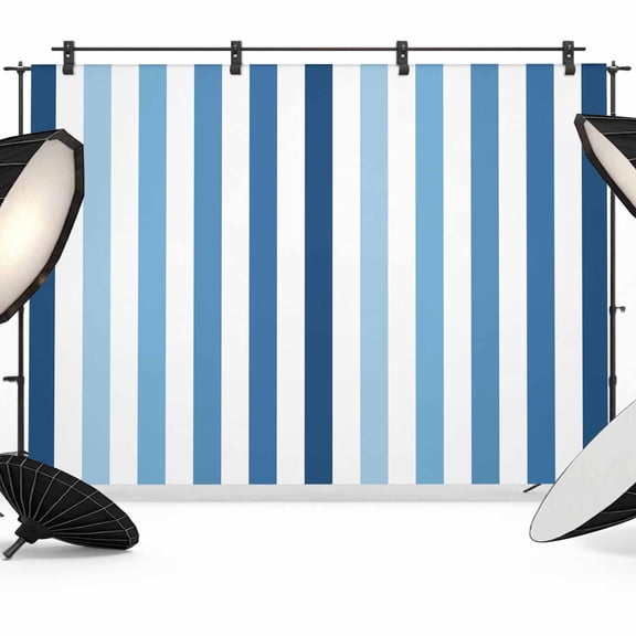 Gradient Blue Stripes Photography Backdrop 7x5FT, Minimalist Abstract Vertical Striped Photo Backdrops, Background for Photography Studio Photo Studio Background, Back Drop for Photoshoot