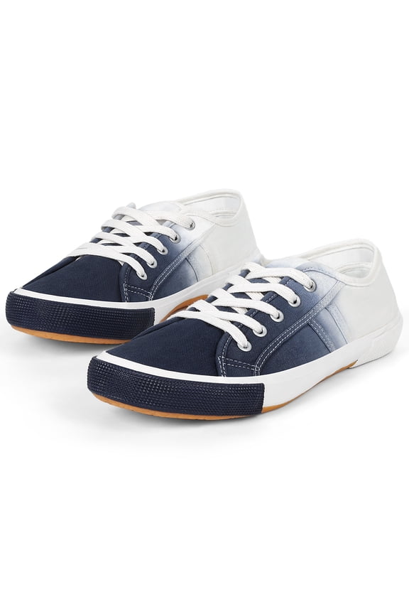Gradient Canvas Shoes Women's & Men's Fashion Sneaker Blue-37