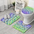 thumbnail image 1 of Gradient Color Butterfly Pattern Bathroom Rugs Sets 3 Piece,Toilet Cover Set,Absorbent Non Slip Bathroom Mats Sets with U-Shaped Contour Rug Toilet Rug Set, 1 of 5