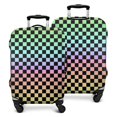 thumbnail image 1 of Gradient Color Checkered Pattern Luggage Cover Fashion Suitcase Cover Baggage Covers Fit 25-28 Inch Luggage (Go Travel), 1 of 4