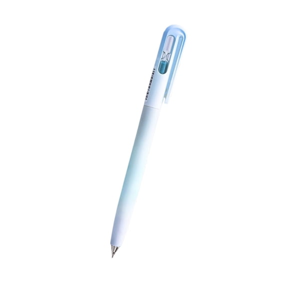 Gradient Color Drifting Bottle 0.5mm Neutral Retractable Pen, Rotating Ballpoint Smooth Writing Black Ink Pen, Fast Drying Office Stationery, Style A (Multicolor, 15*1)