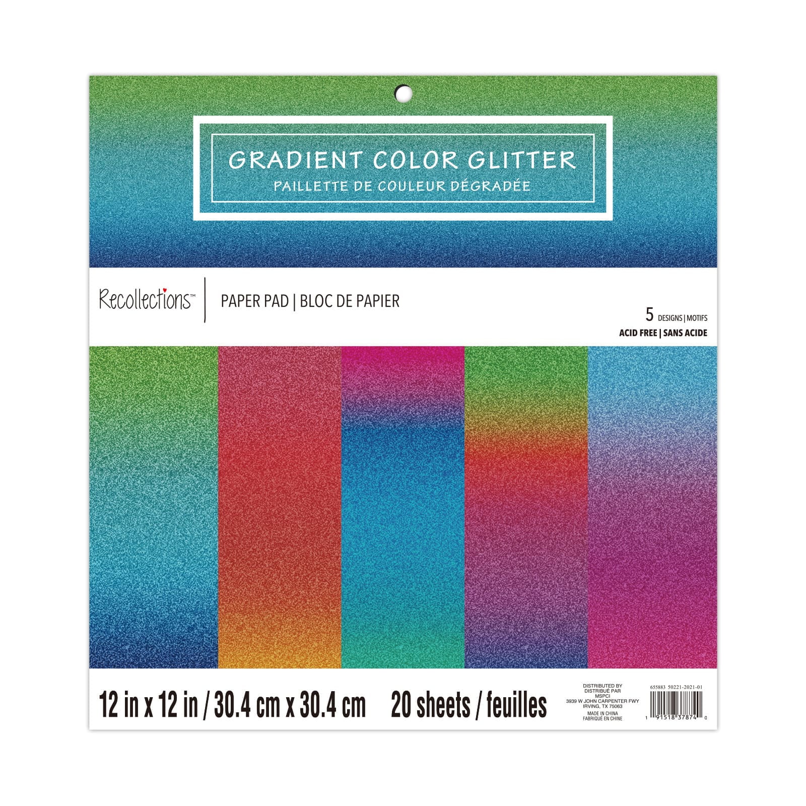 12 Pack: Jewel Colors Textured Paper Pad by Recollections™, 4.5 x 6.5