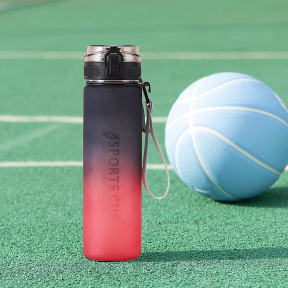 Gradient Color Large Capacity Portable Plastic Water Cup Students Straight Drinking Cup Men And Women Sports Cup B