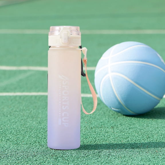 Gradient Color Large Capacity Portable Plastic Water Cup Students Straight Drinking Cup Men And Women Sports Cup C